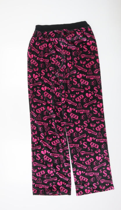 Womens UK Size M Club Exx Regular Fit Sweatpants Black Trousers
