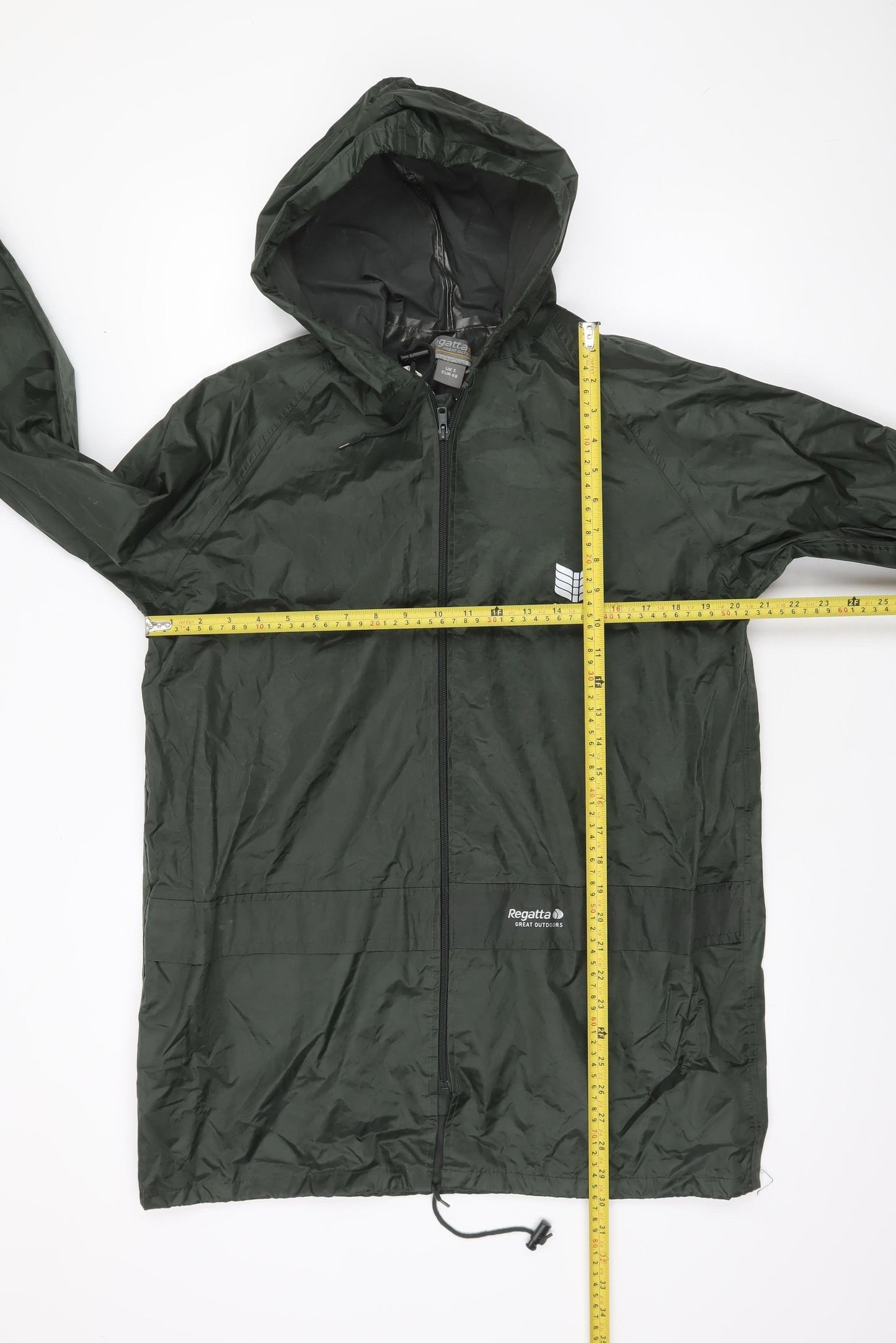 Mens UK Size S Regatta Green Windbreaker Coat