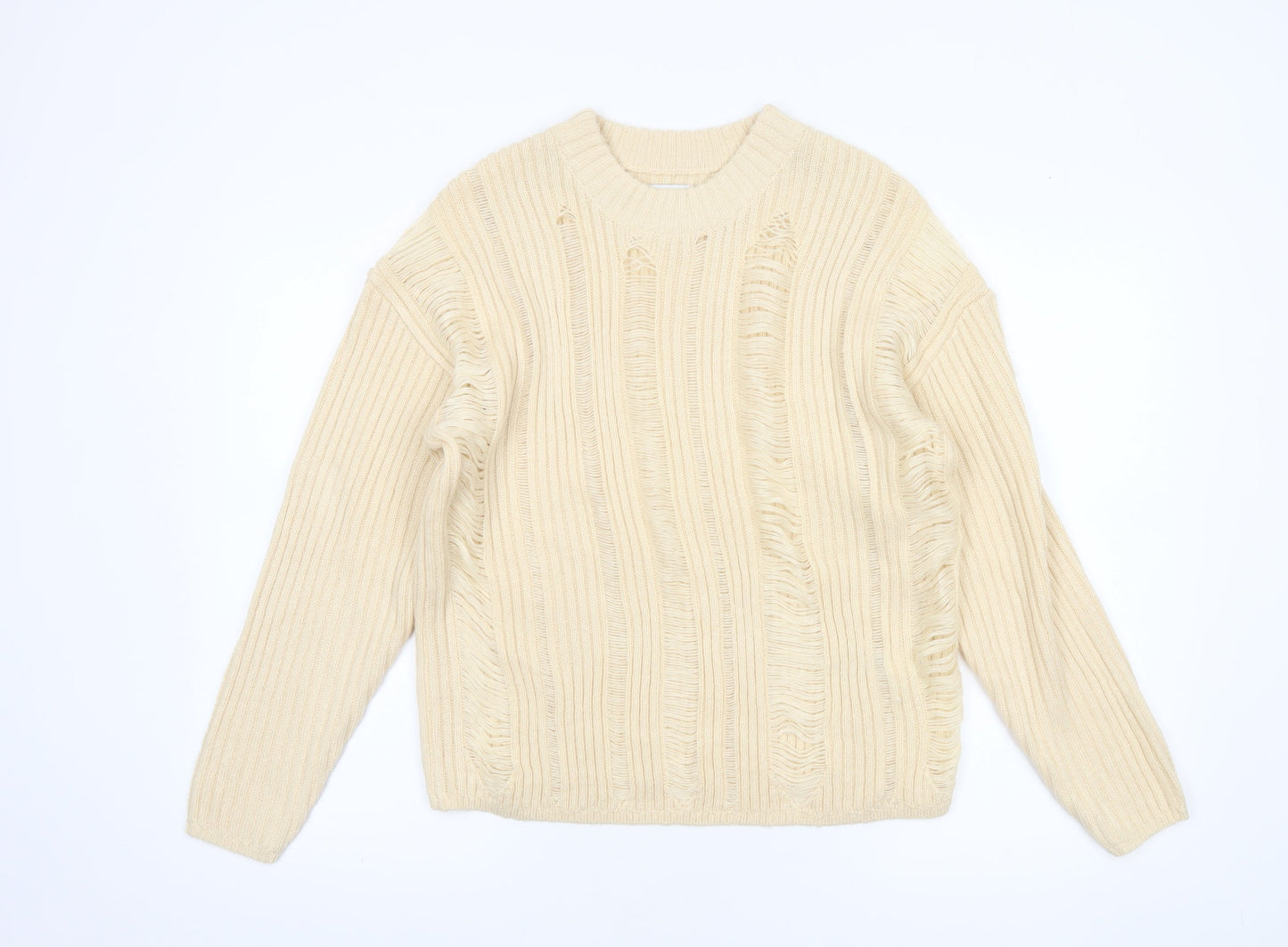 Womens UK Size 4 ASOS DESIGN Beige Pullover Jumper