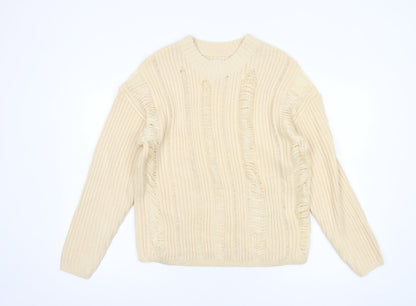 Womens UK Size 4 ASOS DESIGN Beige Pullover Jumper