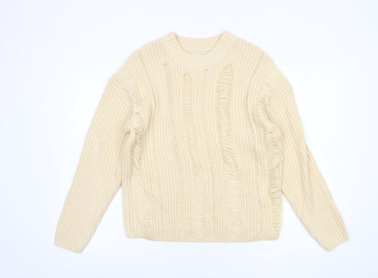 Womens UK Size 4 ASOS DESIGN Beige Pullover Jumper