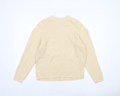 Womens UK Size 4 ASOS DESIGN Beige Pullover Jumper