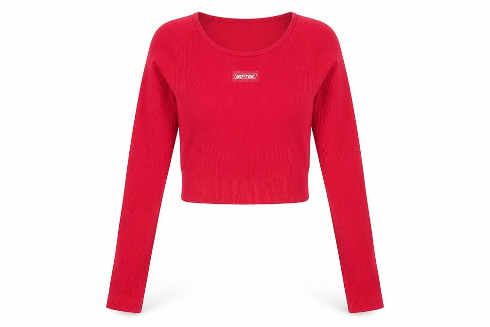 Womens UK Size S BO+TEE Red Gym & Training Yoga Running & Jogging T-Shirt