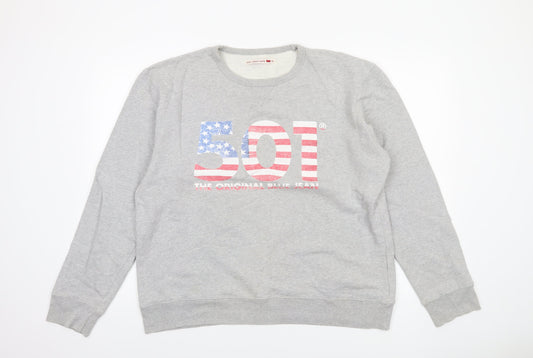 Mens UK Size XL Levi Strauss & Co. Grey Pullover Sweatshirt