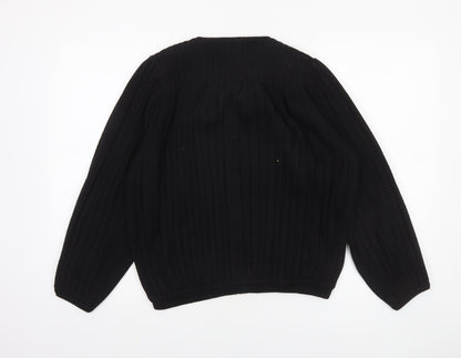 Womens UK Size M Volli Exclusive Black Cardigan Jumper