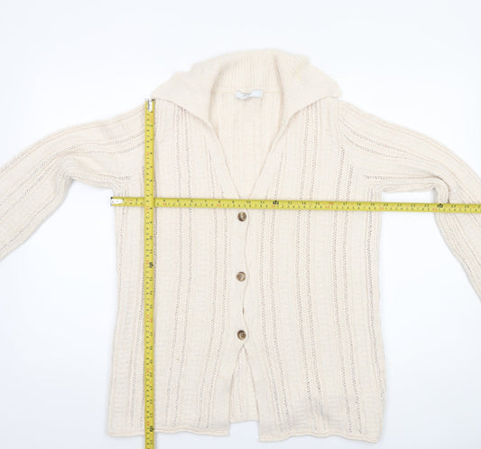 Womens UK Size S NEXT Beige Cardigan Jumper
