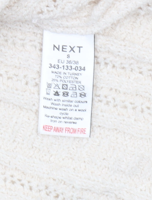 Womens UK Size S NEXT Beige Cardigan Jumper