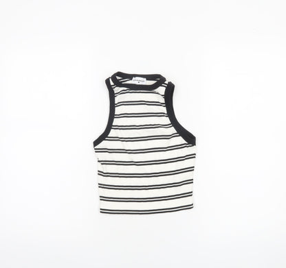Womens UK Size XS Clockhouse White Cropped Tank