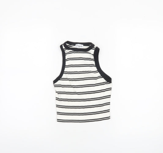 Womens UK Size XS Clockhouse White Cropped Tank