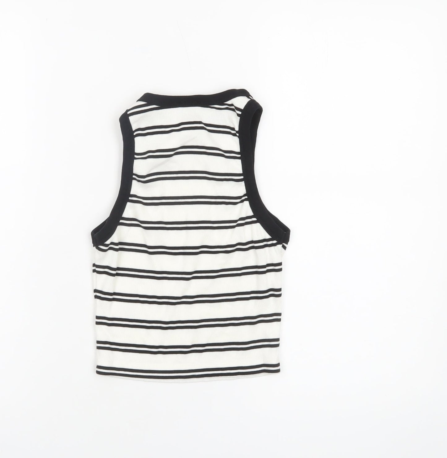 Womens UK Size XS Clockhouse White Cropped Tank