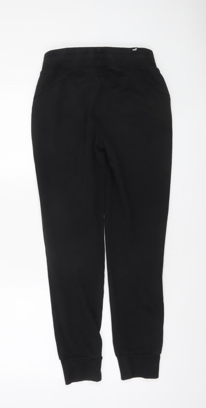 Womens UK Size S PUMA Regular Fit Jogger Black Trousers