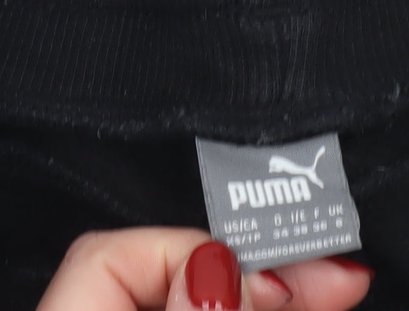 Womens UK Size S PUMA Regular Fit Jogger Black Trousers