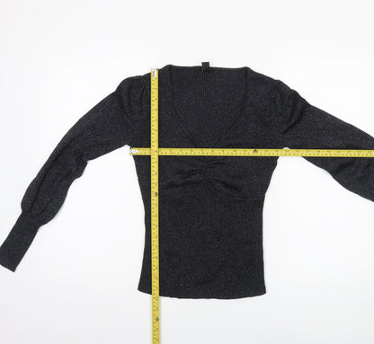 Womens UK Size S Windsor Black Pullover Jumper