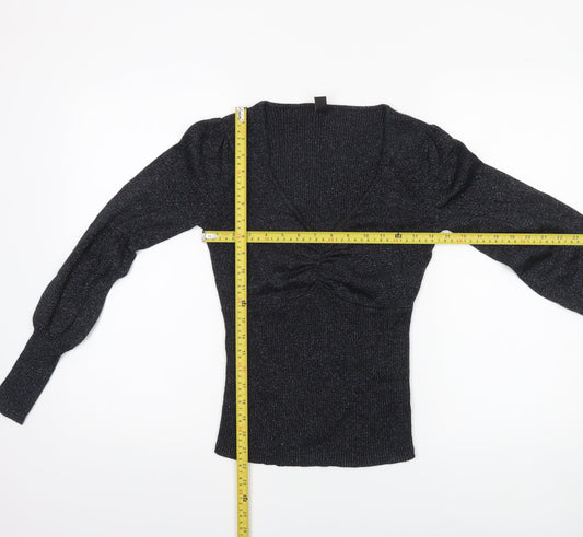 Womens UK Size S Windsor Black Pullover Jumper