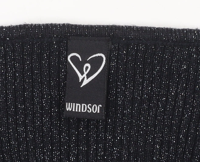 Womens UK Size S Windsor Black Pullover Jumper