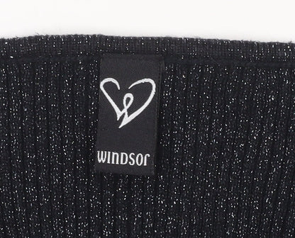Womens UK Size S Windsor Black Pullover Jumper