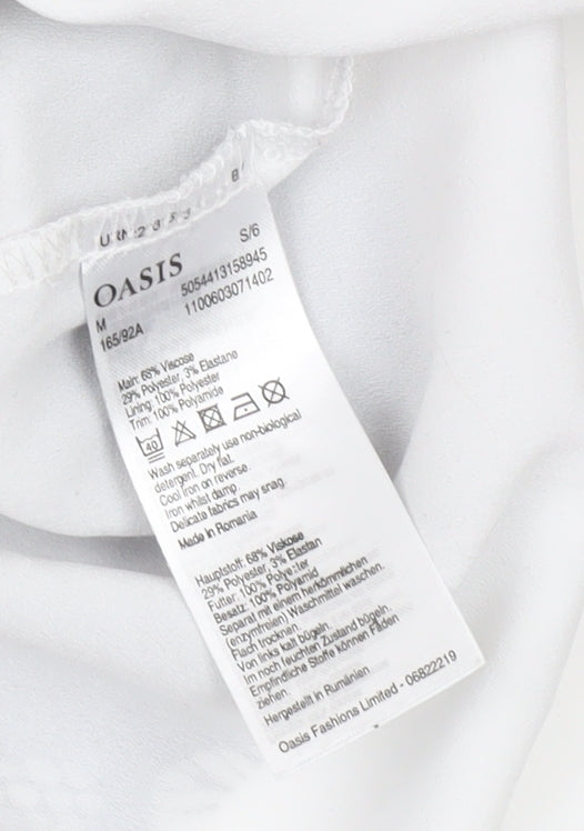 Womens UK Size 10 Oasis Grey Tunic Blouse