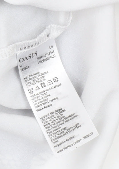 Womens UK Size 10 Oasis Grey Tunic Blouse
