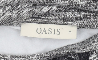 Womens UK Size 10 Oasis Grey Tunic Blouse