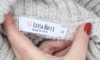 Womens UK Size S Luisa Ricci Beige Pullover Jumper