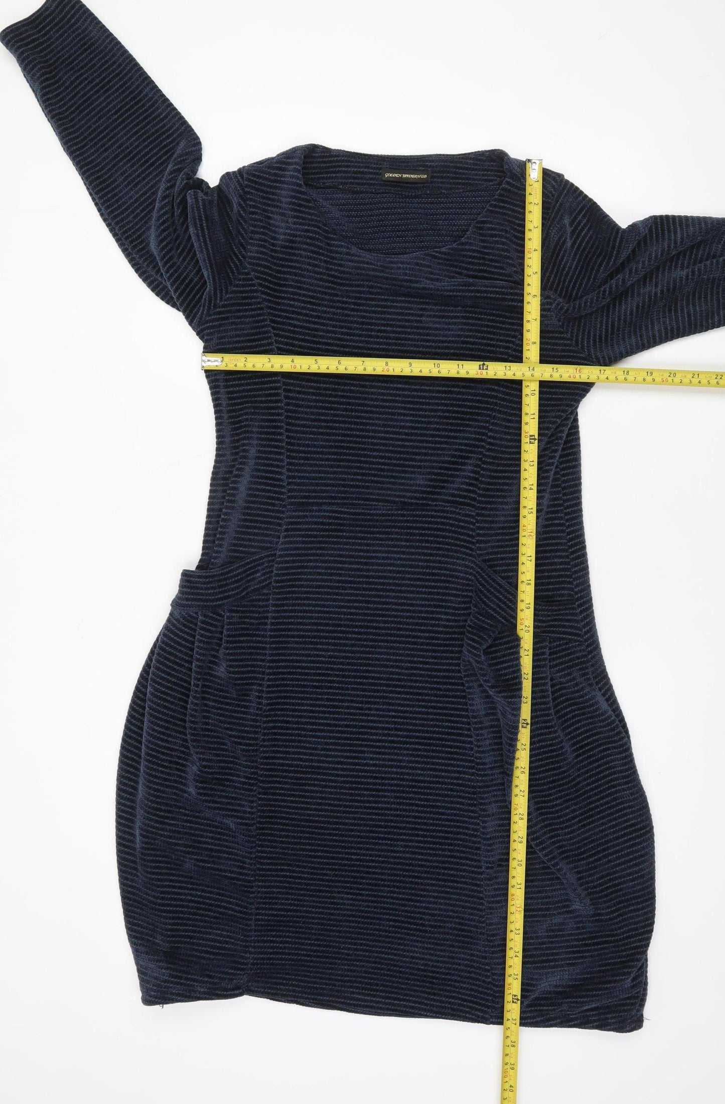 Womens UK Size XS Golden Spiderweb Shift Dress