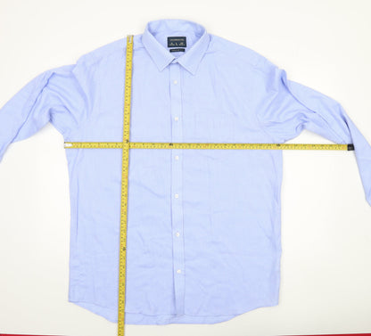 Mens UK Collar Size L F&F Smart Blue  Dress Shirt