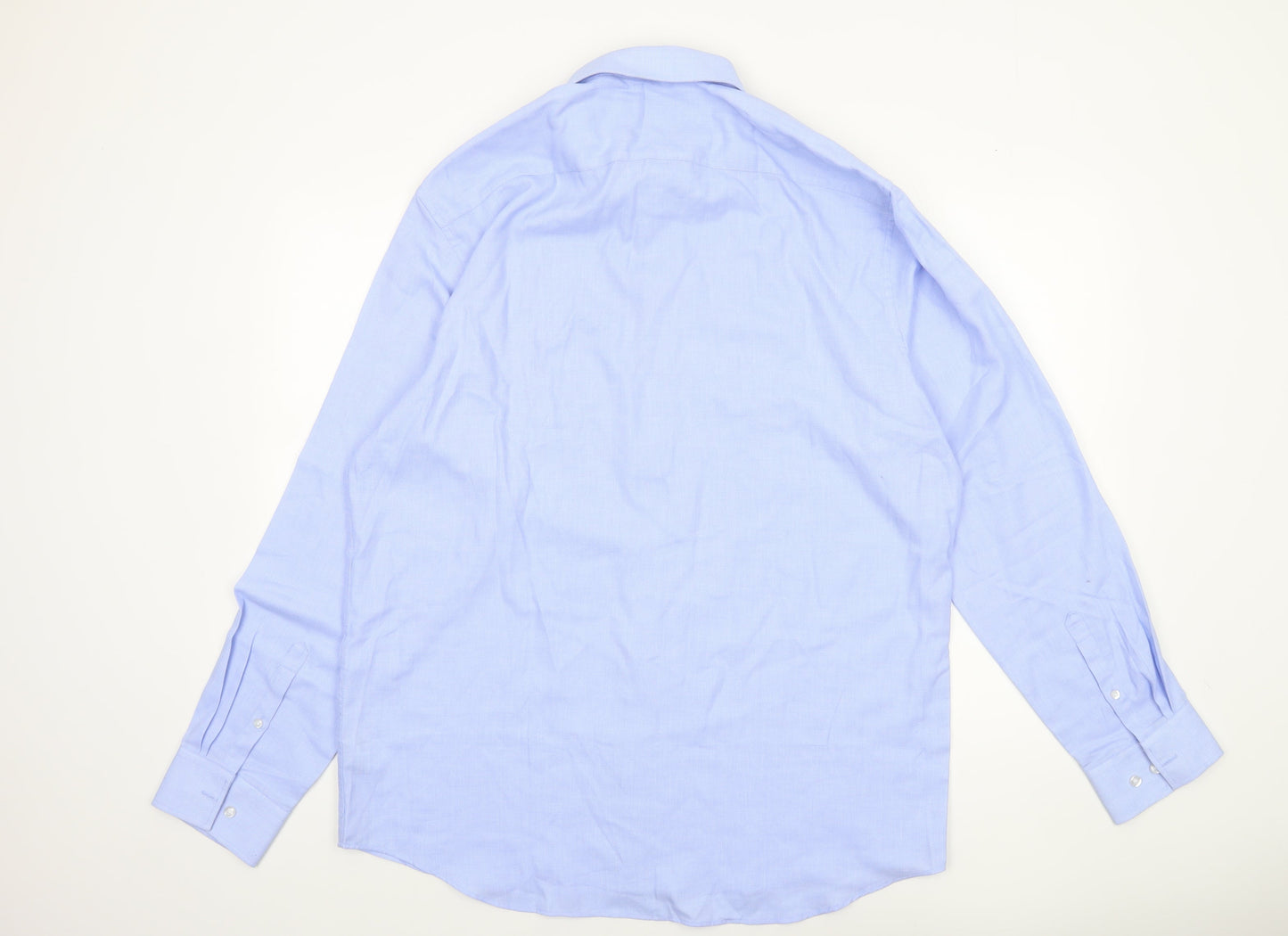 Mens UK Collar Size L F&F Smart Blue  Dress Shirt