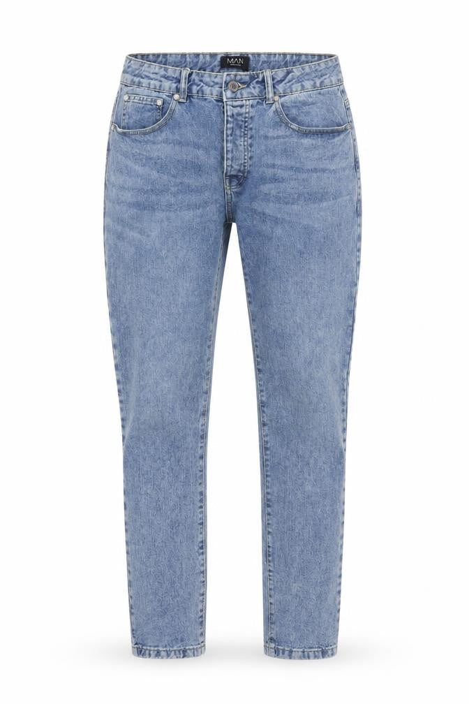 Mens UK Size 32 Long boohooMAN Regular Fit Straight Blue Jeans