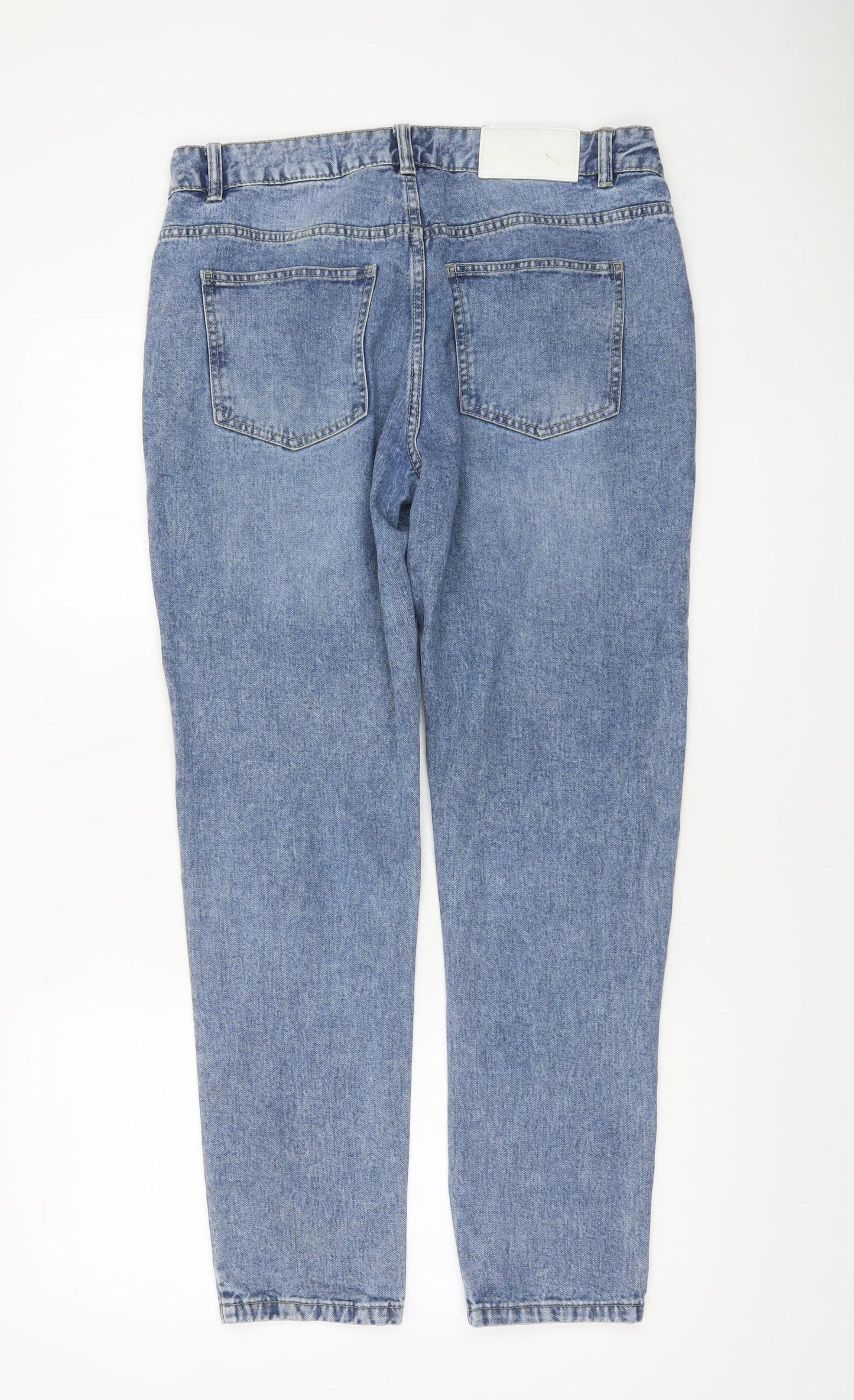 Mens UK Size 32 Long boohooMAN Regular Fit Straight Blue Jeans