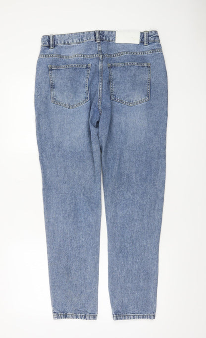 Mens UK Size 32 Long boohooMAN Regular Fit Straight Blue Jeans