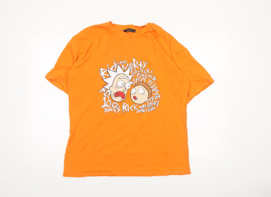 Mens UK Size L Destiny Orange  T-Shirt