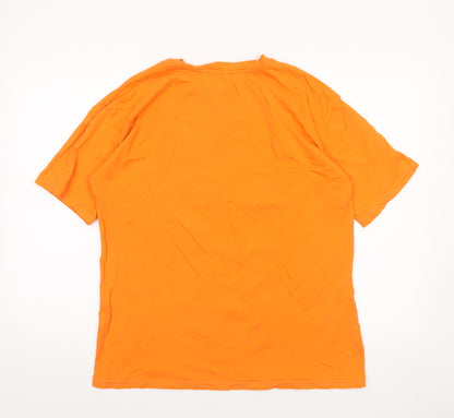 Mens UK Size L Destiny Orange  T-Shirt