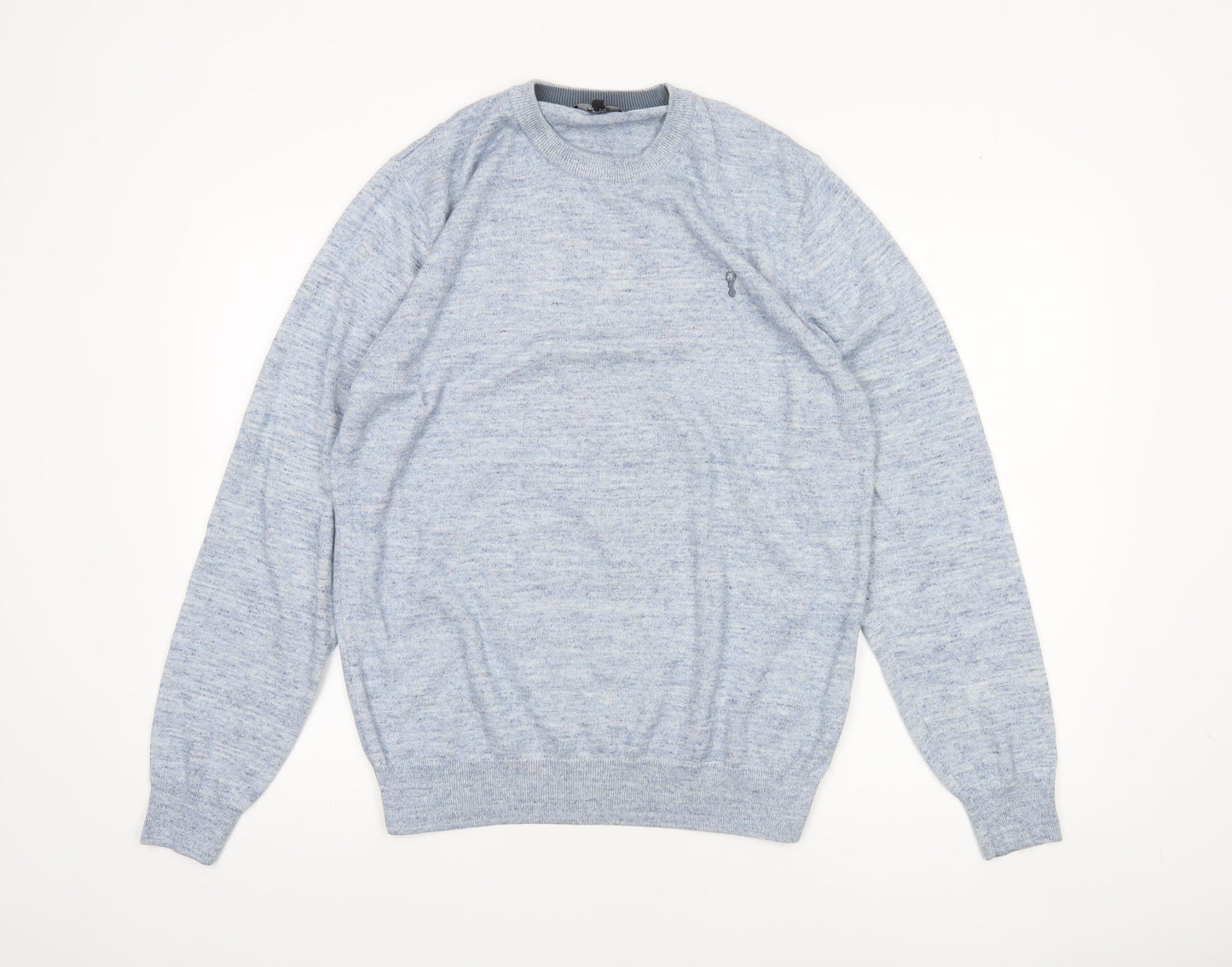 Next Men’s Blue Cotton Blend Crew Neck Jumper Size M