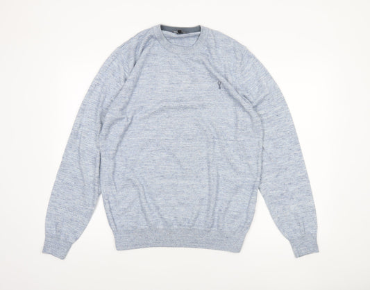 Next Men’s Blue Cotton Blend Crew Neck Jumper Size M