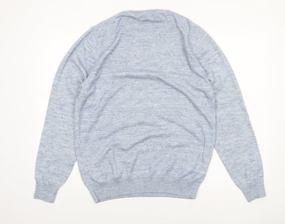 Next Men’s Blue Cotton Blend Crew Neck Jumper Size M