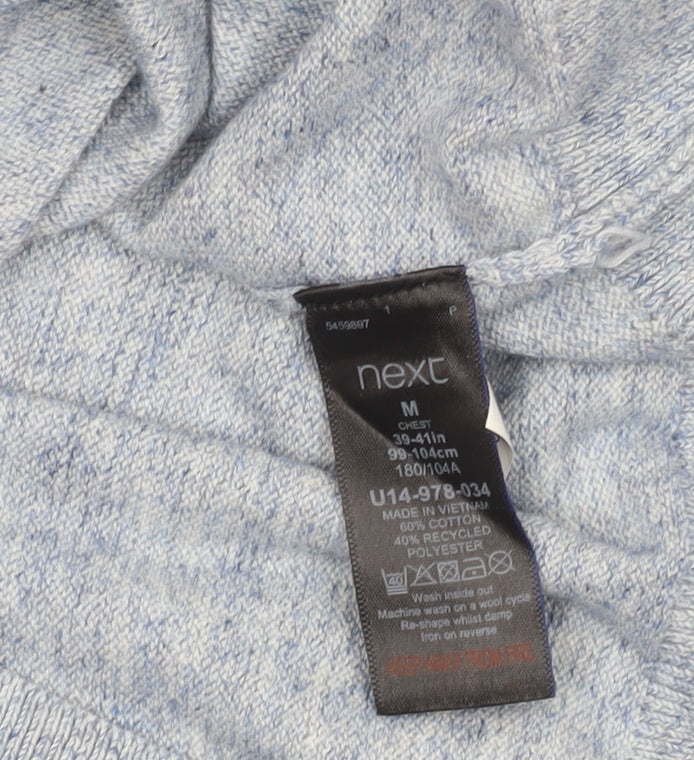 Next Men’s Blue Cotton Blend Crew Neck Jumper Size M
