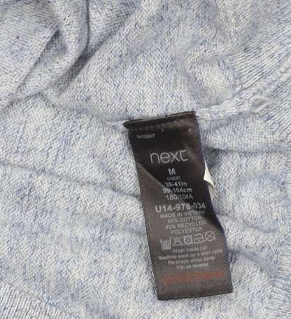 Next Men’s Blue Cotton Blend Crew Neck Jumper Size M