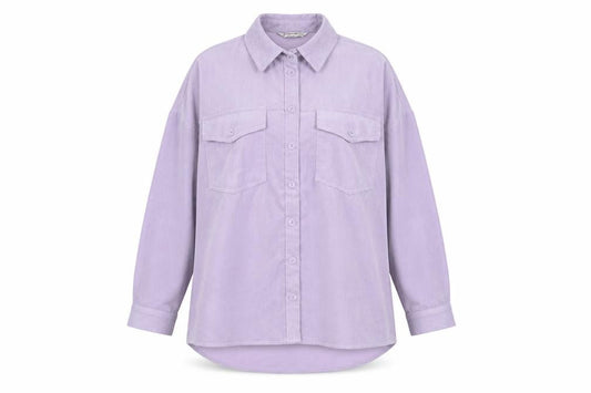 Womens UK Size 12 Stradivarius Purple Basic Button-Up