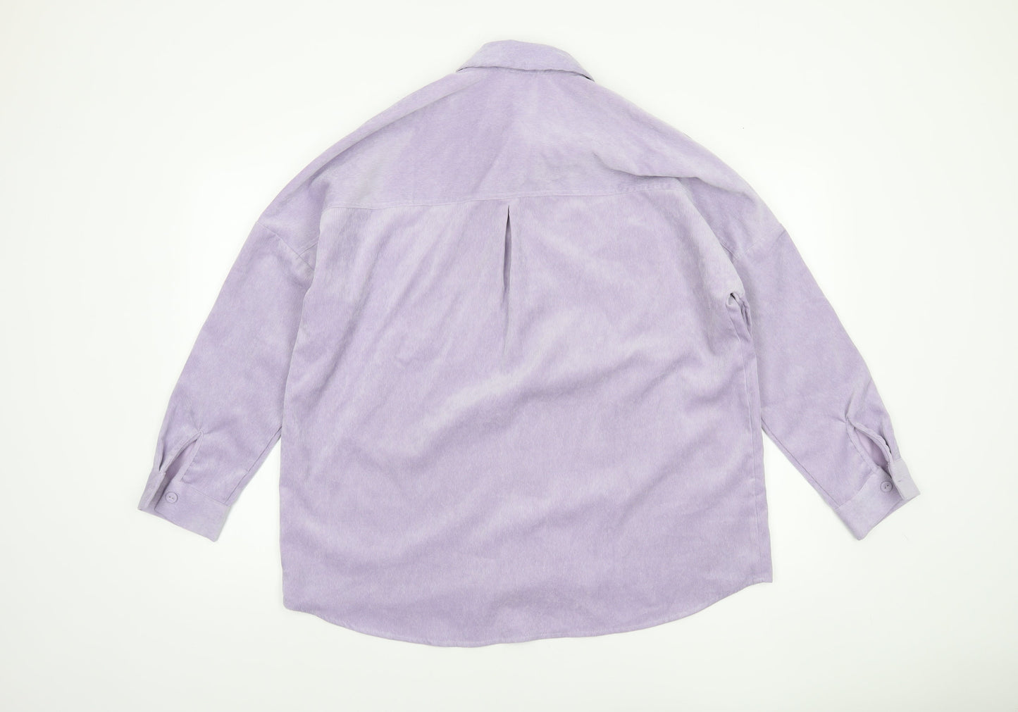 Womens UK Size 12 Stradivarius Purple Basic Button-Up