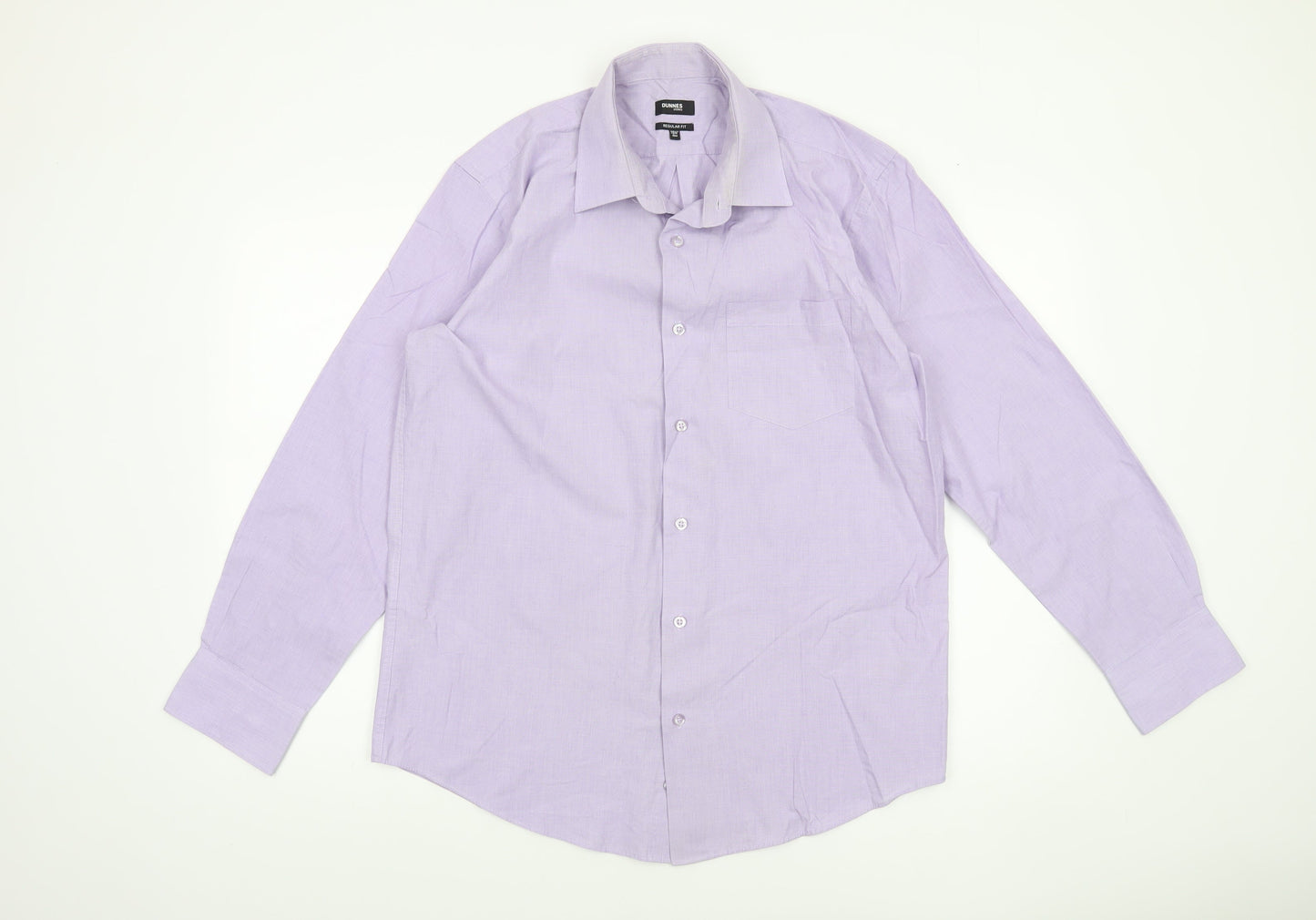 Mens UK Collar Size M Dunnes Stores Smart Purple  Dress Shirt