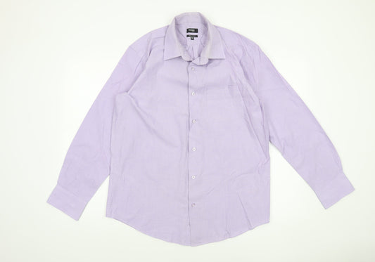 Mens UK Collar Size M Dunnes Stores Smart Purple  Dress Shirt