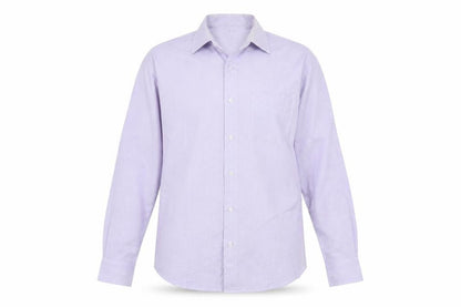 Front view of Dunnes Men's Purple Long Sleeve Regular Fit Dress Shirt 15.5” 40cm