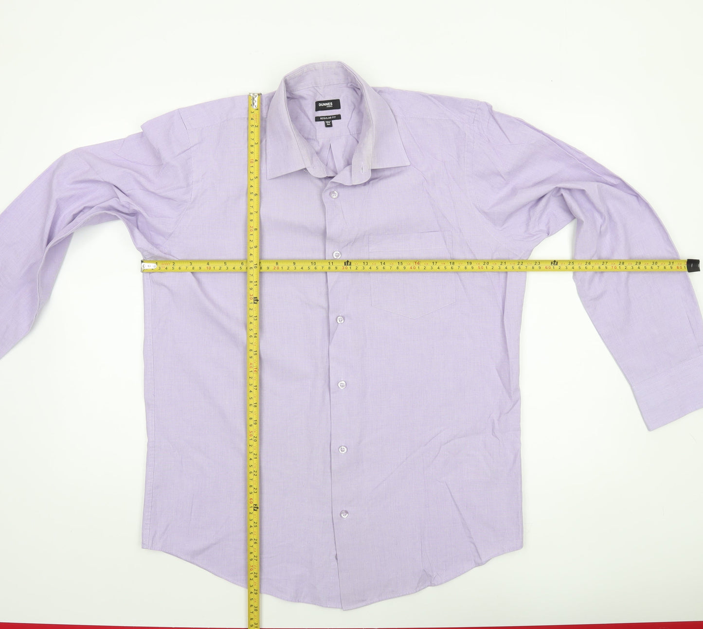 Mens UK Collar Size M Dunnes Stores Smart Purple  Dress Shirt