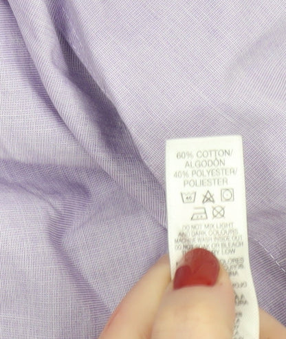 Mens UK Collar Size M Dunnes Stores Smart Purple  Dress Shirt