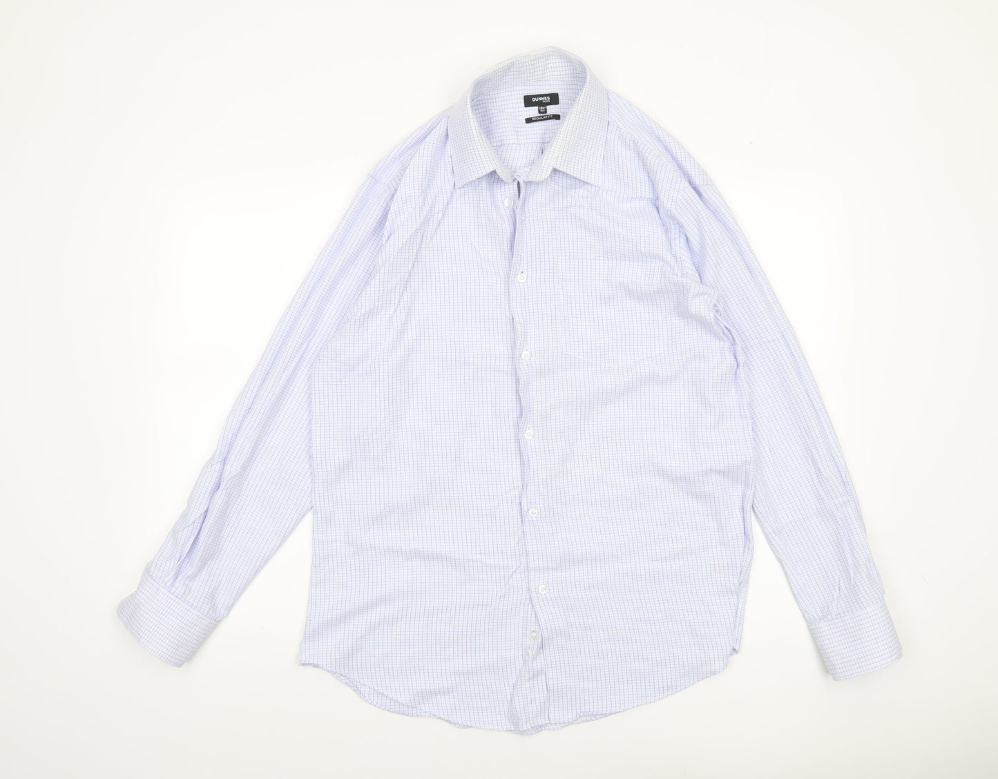 Mens UK Collar Size 15.5 Dunnes Stores Smart Blue  Dress Shirt