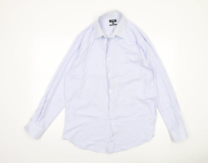 Mens UK Collar Size 15.5 Dunnes Stores Smart Blue  Dress Shirt