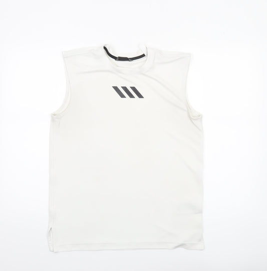 Mens UK Size M adidas White Gym & Training Running & Jogging Football Tank