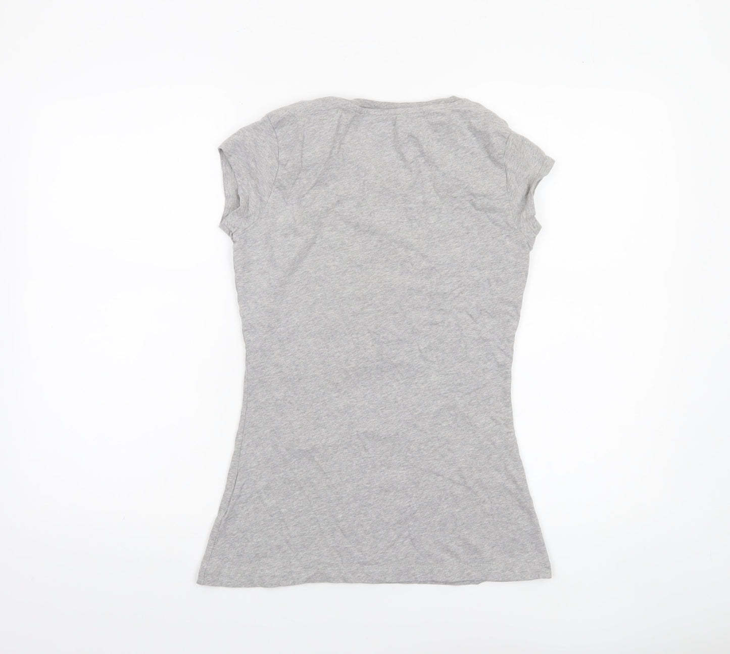 Womens UK Size 12 Coca-Cola Grey Basic T-Shirt
