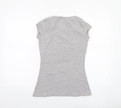 Womens UK Size 12 Coca-Cola Grey Basic T-Shirt