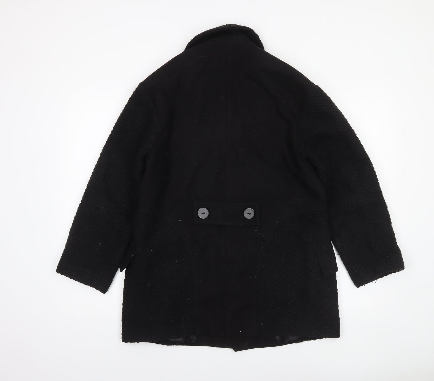 Womens UK Size 8 Topshop Black Pea Coat